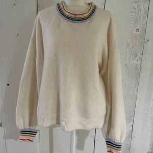 MADEWELL SWEATER - OVERSIZED WITH RAINBOW TRIM